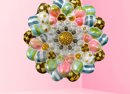 Spring Daisy Holiday Glass Ornament