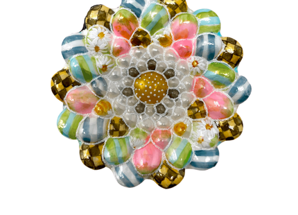 Spring Daisy Holiday Glass Ornament