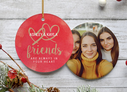 engraved personalized friends christmas ornament – Christmas ornament, holiday tree decoration or gift