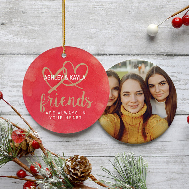 engraved personalized friends christmas ornament – Christmas ornament, holiday tree decoration or gift