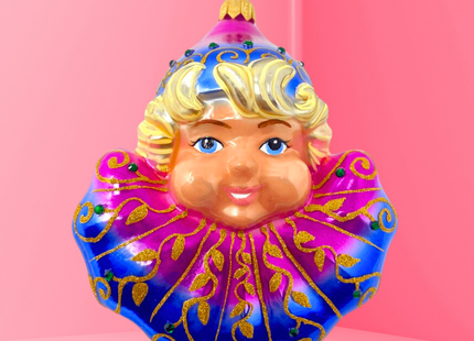 Starlight Cherub Holiday Glass Ornament