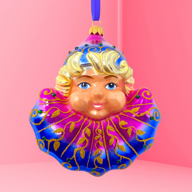 Starlight Cherub Holiday Glass Ornament
