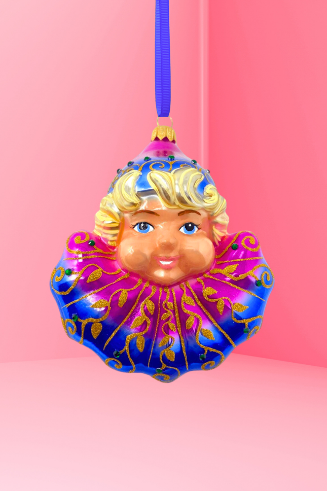 Starlight Cherub Holiday Glass Ornament