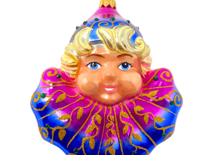 Starlight Cherub Holiday Glass Ornament
