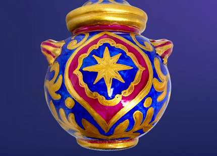 Star of Sicilia Jar Glass Christmas Ornament