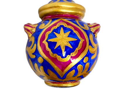 Star of Sicilia Jar Glass Christmas Ornament