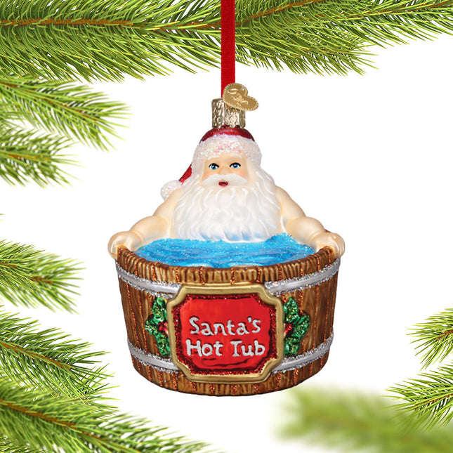 keepsake santas hot tub christmas ornament – Christmas ornament, holiday tree decoration or gift