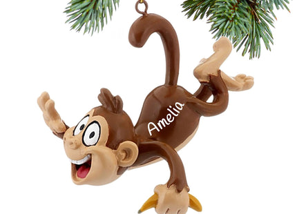 decorative personalized monkey business christmas ornament – Christmas ornament, holiday tree decoration or gift