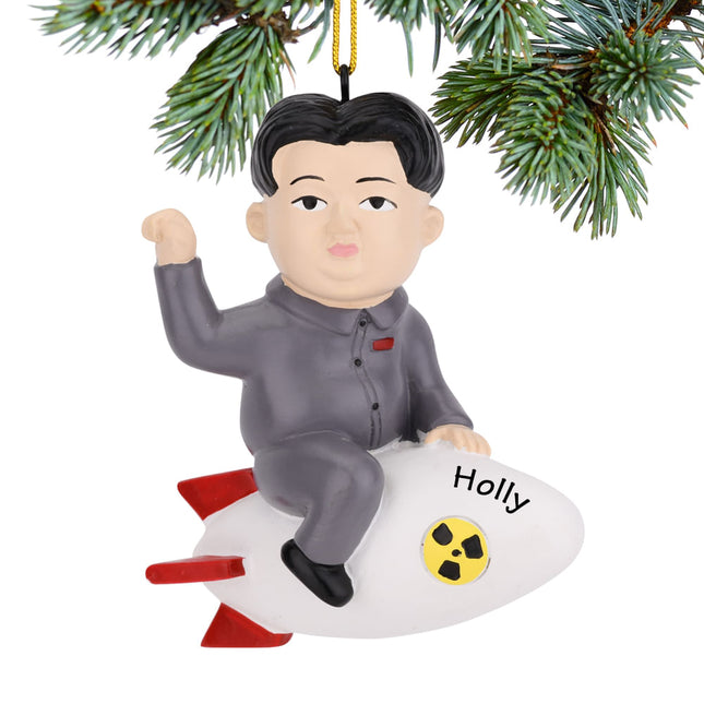 engraved personalized rocketman christmas ornament – Christmas ornament, holiday tree decoration or gift