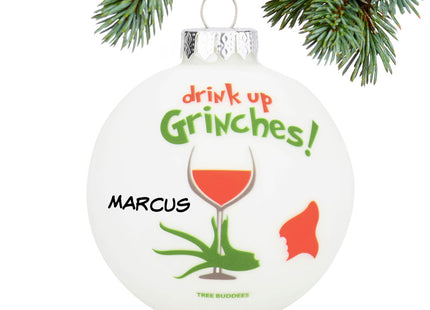 decorative personalized drink up christmas ornament – Christmas ornament, holiday tree decoration or gift
