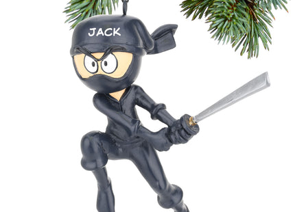 custom personalized ninja christmas ornament – Christmas ornament, holiday tree decoration or gift