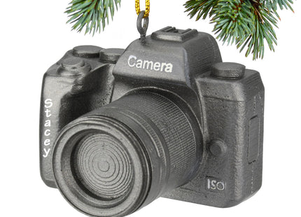 decorative personalized camera christmas ornament – Christmas ornament, holiday tree decoration or gift
