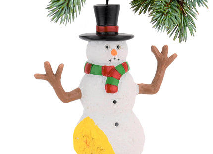 engraved personalized pee on snowman christmas ornament – Christmas ornament, holiday tree decoration or gift