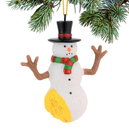 engraved personalized pee on snowman christmas ornament – Christmas ornament, holiday tree decoration or gift