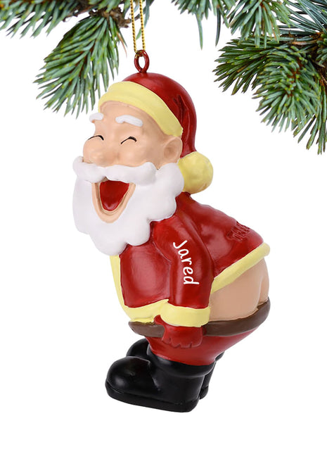 Mooning Santa Ornament  by TREE BUDDEES Ornament