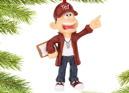 decorative personalized coach christmas ornament – Christmas ornament, holiday tree decoration or gift