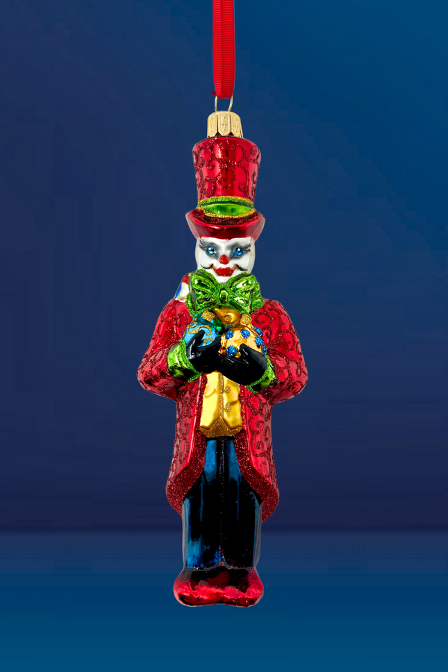 The Naughty List Snowman Glass Ornament