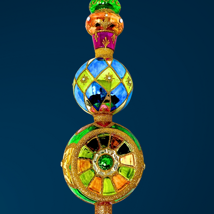 Topaz Sparkling Gem Finial Tree Topper