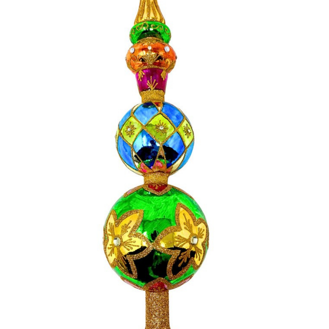 Topaz Sparkling Gem Finial Tree Topper