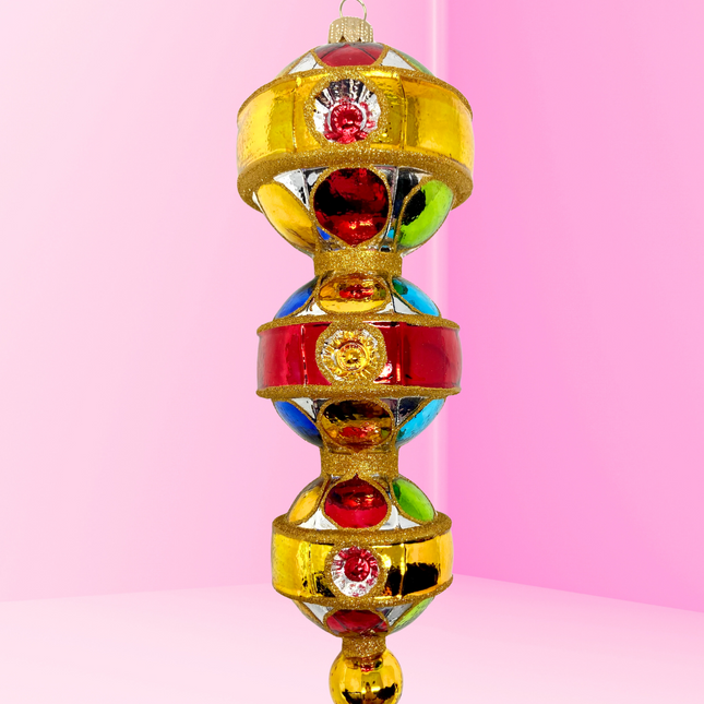 Triple Sevens Reflector Glass Ornament