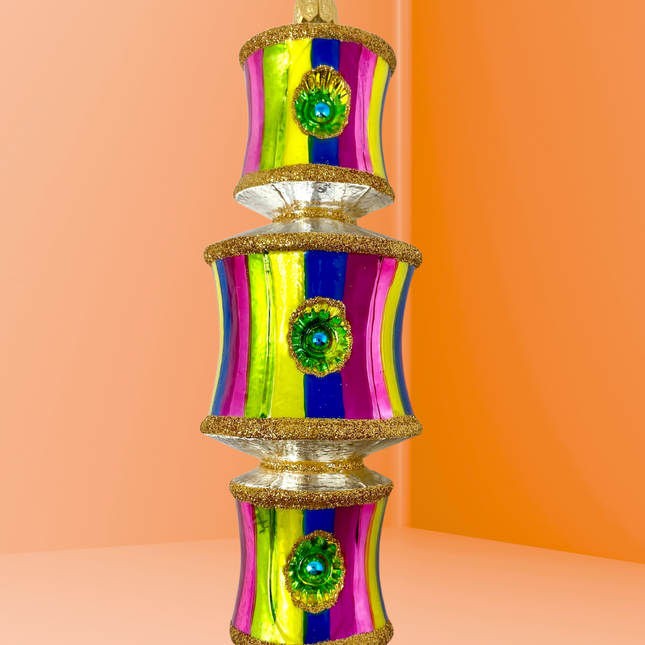 Tropicana Dazzler Glass Ornament