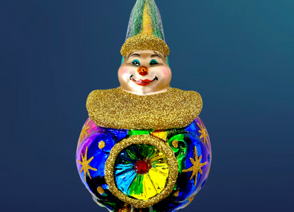 Twinkle Circus Clown Glass Ornament