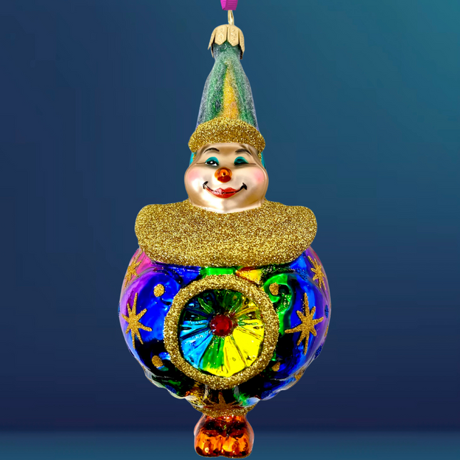 Twinkle Circus Clown Glass Ornament