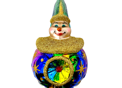Twinkle Circus Clown Glass Ornament