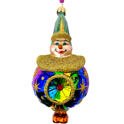 Twinkle Circus Clown Glass Ornament