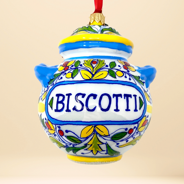 Valentino Cookie Jar Polish Glass Ornament