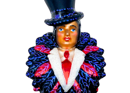 Cabaret Showgirl Glass Christmas Ornament (Lisa)