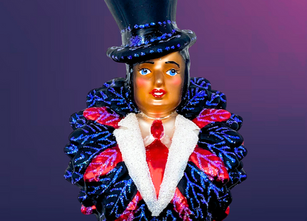 Cabaret Showgirl Glass Christmas Ornament (Lisa)