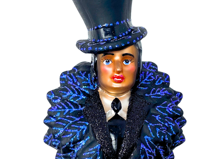 Noir Showgirl Glass Christmas Ornament (Velma)