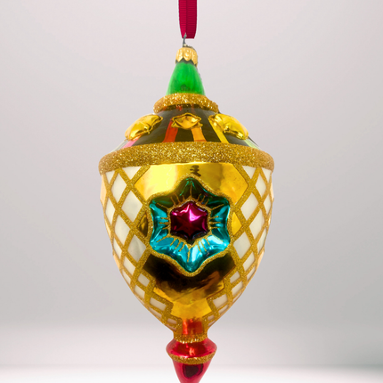 Venetian Harlequin Glass Christmas Ornament