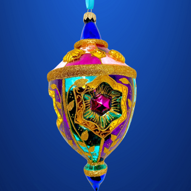 Venetian Lights Glass Christmas Ornament