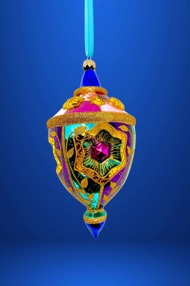 Venetian Lights Glass Christmas Ornament