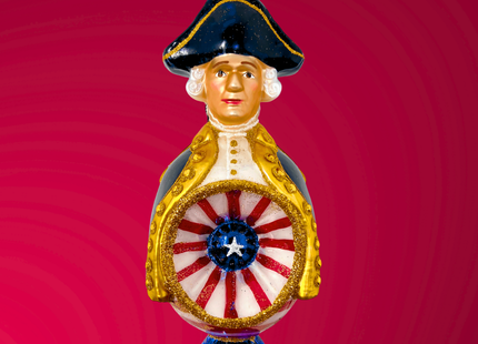 George Washington Reflector Glass Ornament
