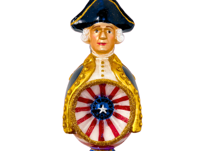 George Washington Reflector Glass Ornament