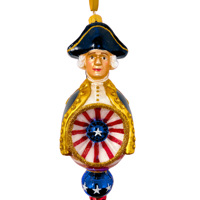 George Washington Reflector Glass Ornament