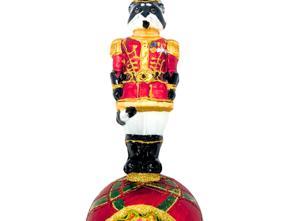 Westminster Raccoon Glass Christmas Ornament