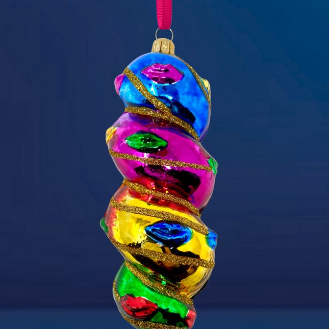Whirls of Kisses Polish Glass Ornament