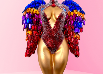 Saphira Winged Angel Sculpture Glass Ornament