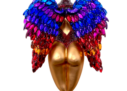 Saphira Winged Angel Sculpture Glass Ornament