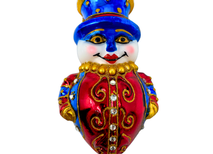 Yule Bandit Snowman Glass Ornament