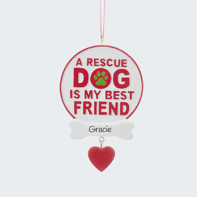 A Rescue Dog Is My Best Friend Ornament created by KURT ADLER and designed by Ornament Shop