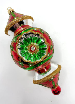 Dallas Reflector Holiday Polish Glass Christmas Ornament designed by Kenzies of London and by Personalized Ornamentshop