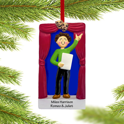 Actor On Stage Personalized Ornament - GENDER & HAIR COLOR - Blond Hair Male created by ORNAMENT SHOP