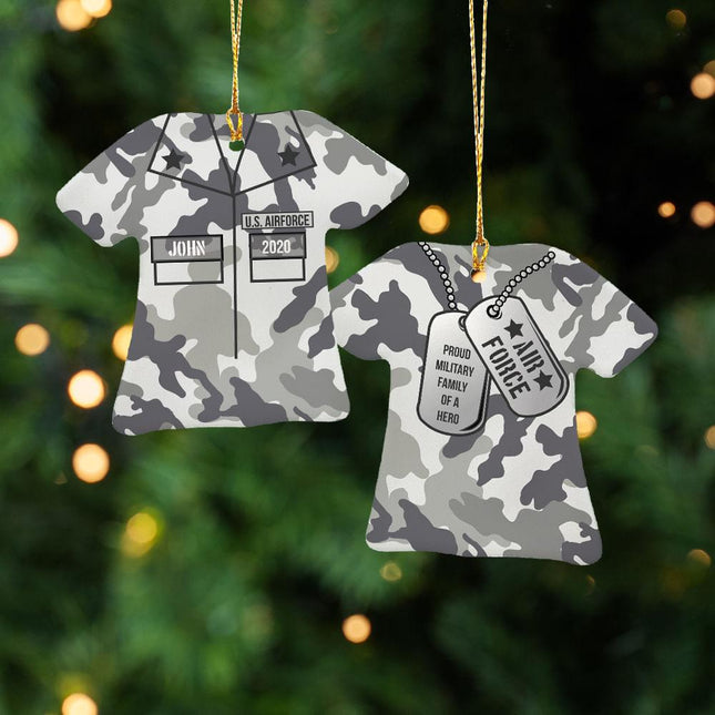 Air Force Personalized Ceramic Shirt Ornament created by ORNAMENT SHOP