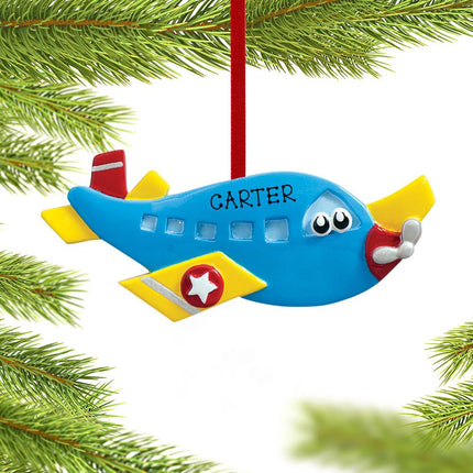 Airplane with Eyes Ornament created by RUDOLPH AND ME and designed by Ornament Shop