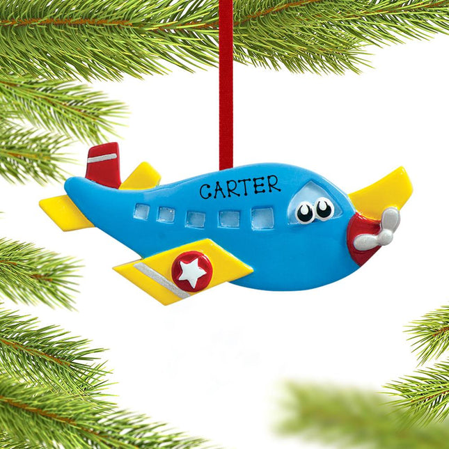 Airplane with Eyes Ornament created by RUDOLPH AND ME and designed by Ornament Shop